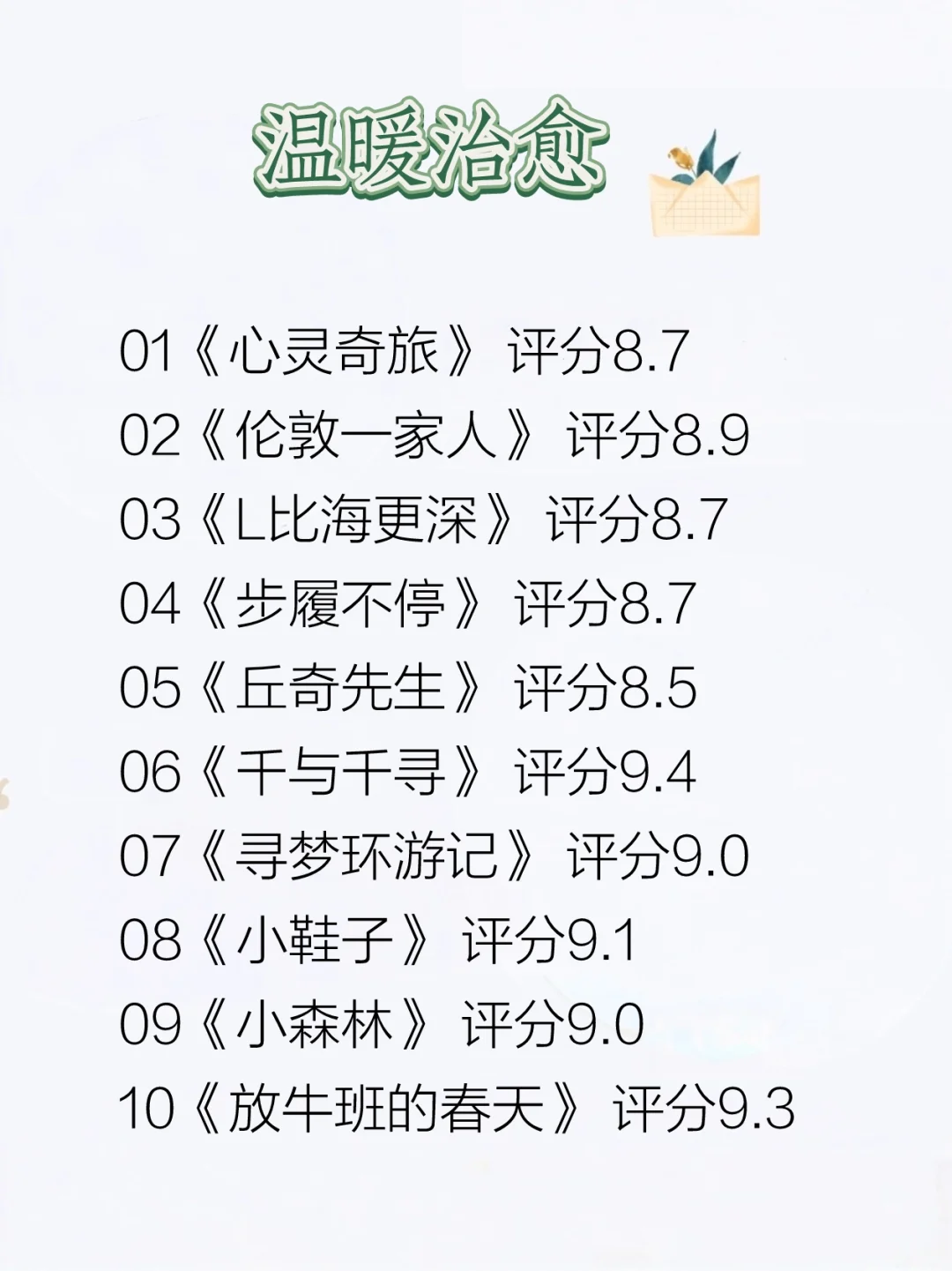 周末放松｜60部必看治愈电影推荐