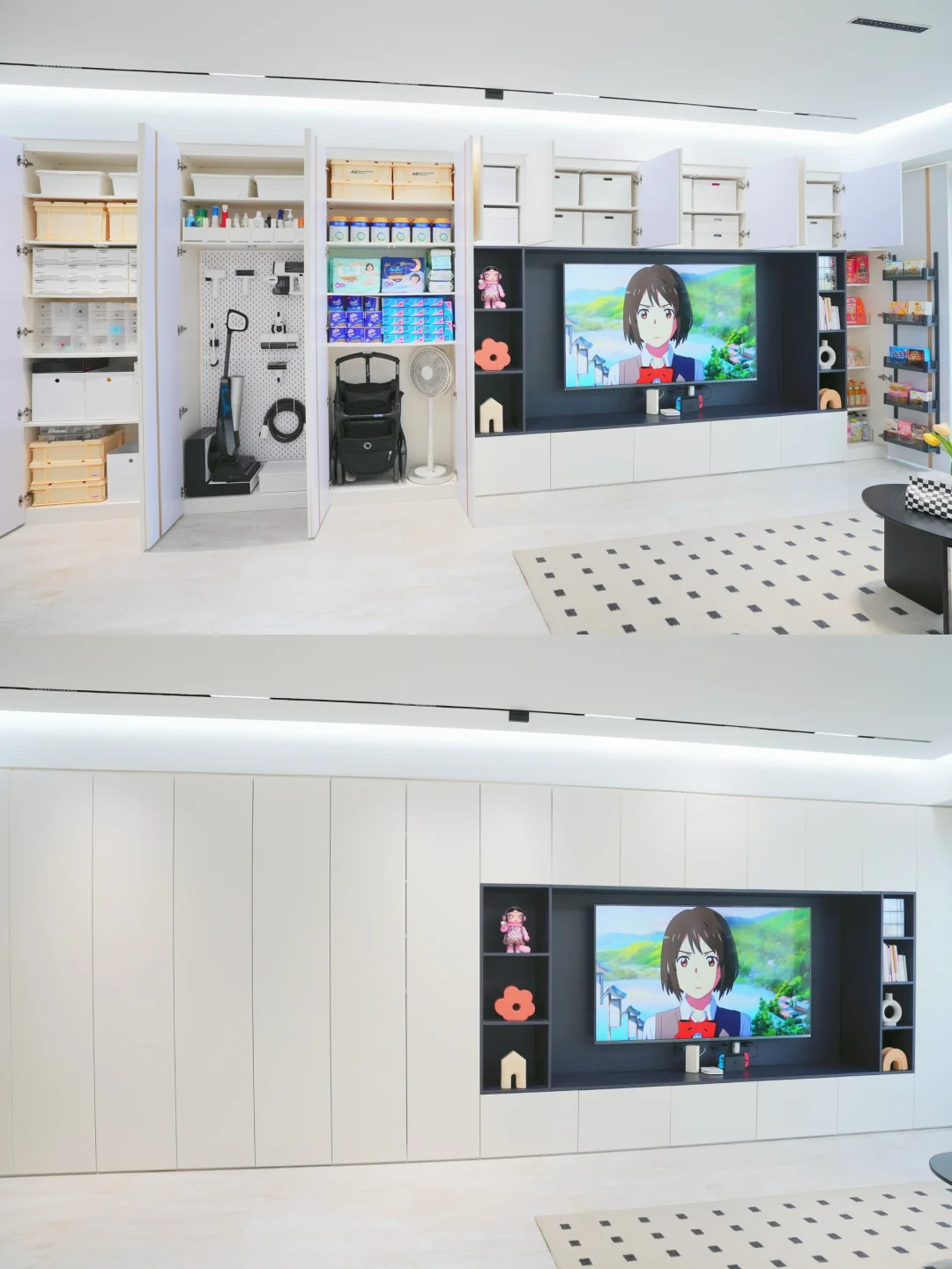 打开新思路‼️电视柜侧面这样装太好看了！