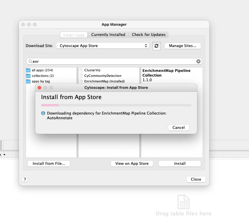 Cytoscape插件网页版下载失败？软件内安装