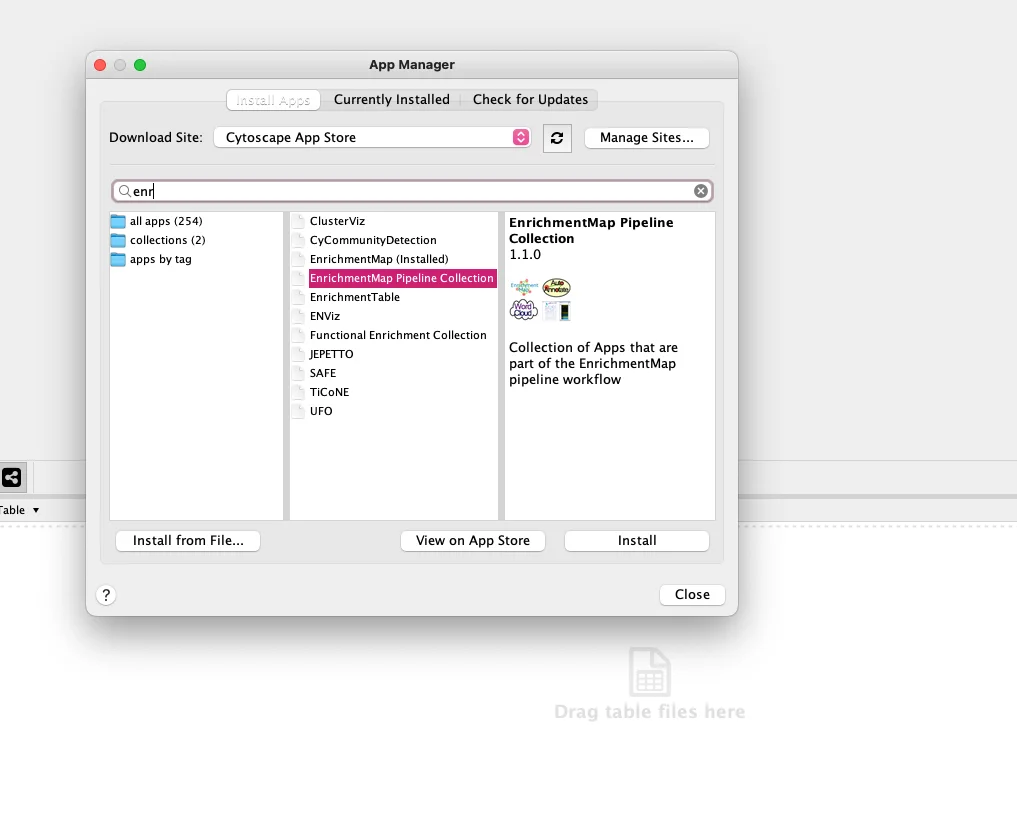 Cytoscape插件网页版下载失败？软件内安装