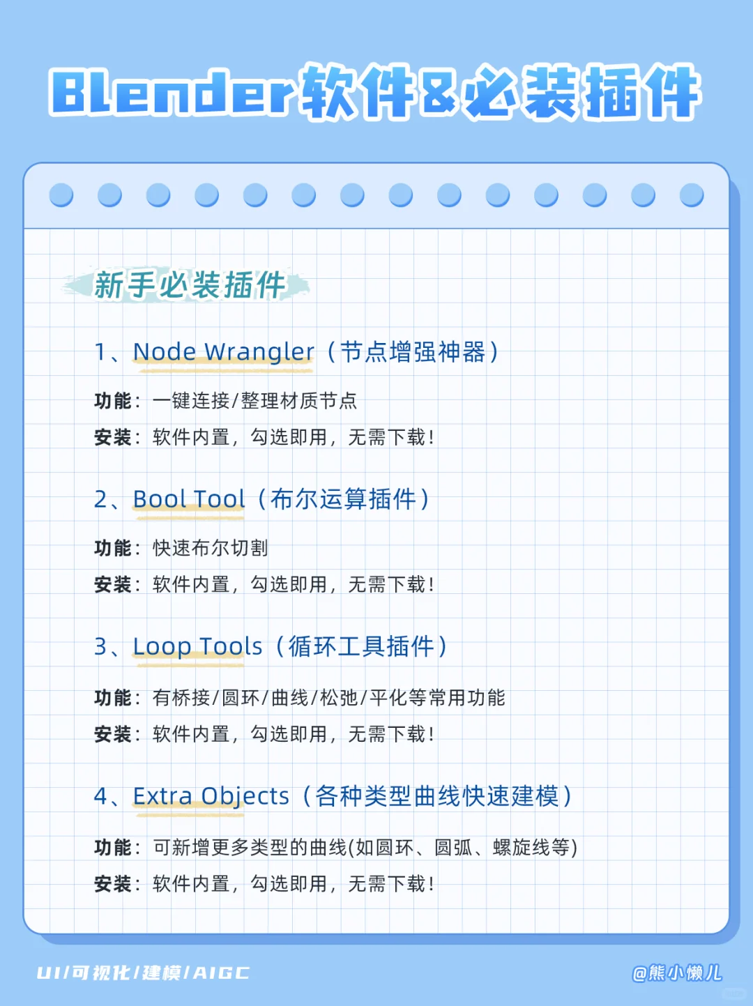 📥 Blender软件+插件超全安装指南