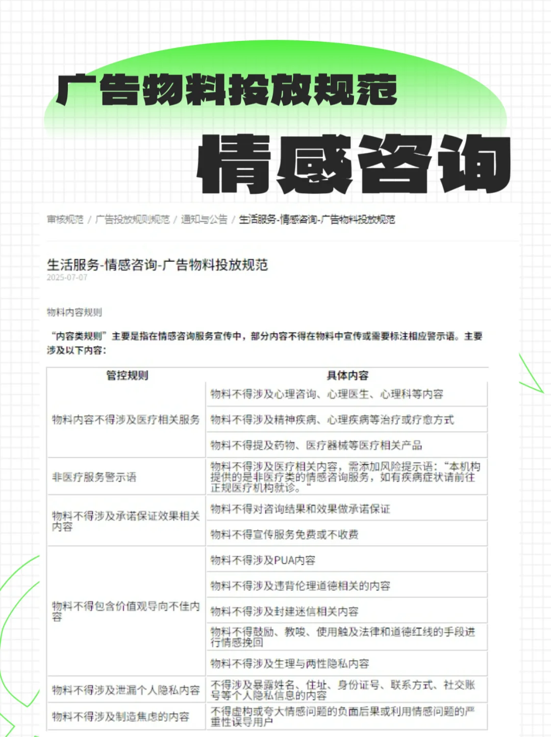 🌟 重磅新规！小红书广告准入新增【情感咨询】