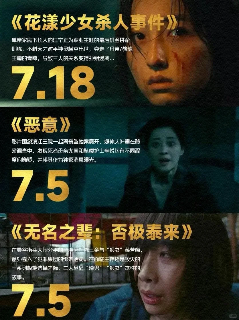 7 月观影指南❗码住这一篇就够了👏