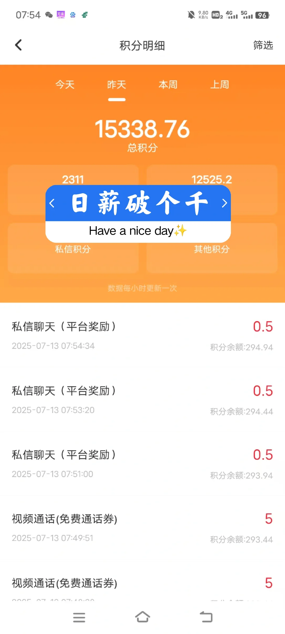 平台加量了，日薪破个千厉害