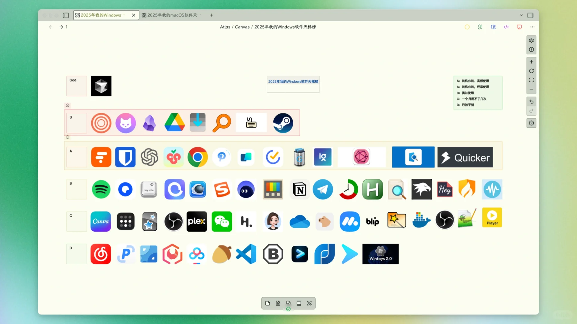 2025年我的Windows软件天梯榜