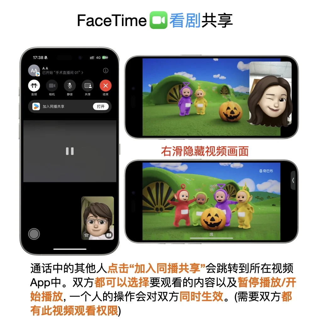 异地必备!!用FaceTime一起听歌看剧!!