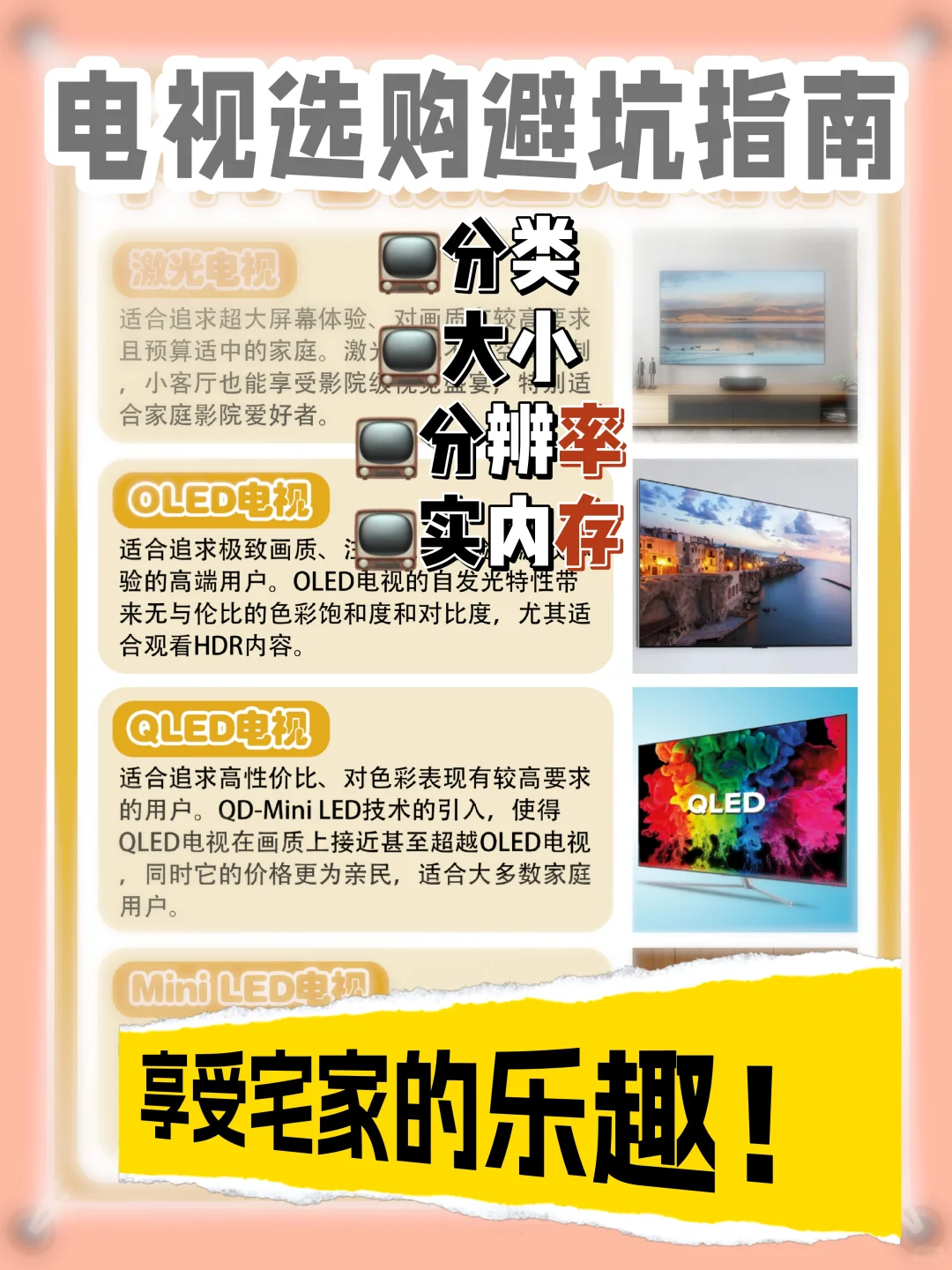 电视机选购看这里，成功选购🙅‍♀不踩雷