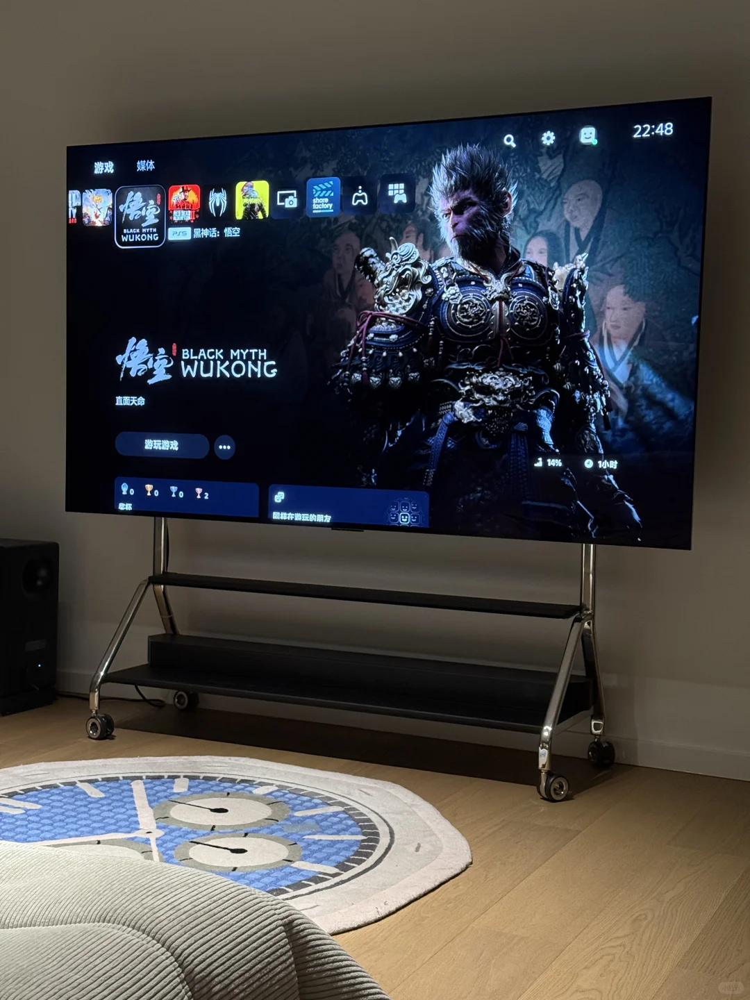 移动电视支架藏线方案，PS5，ATV，NS多合一