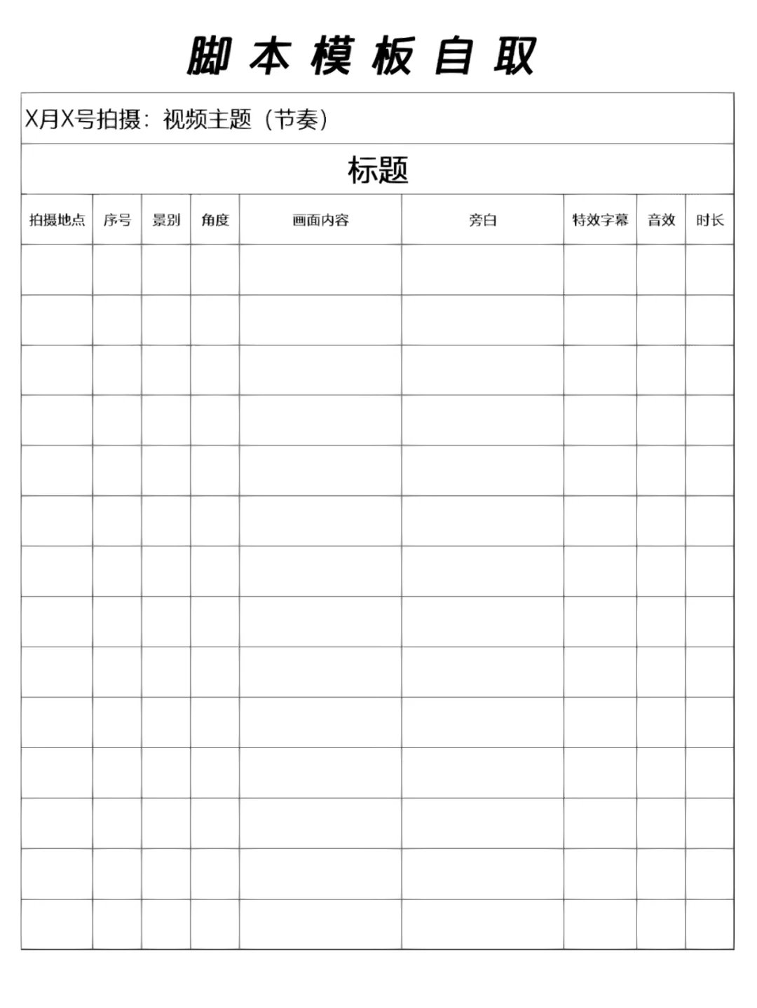 新手必备万能短视频脚本🔥下班就能直接拍