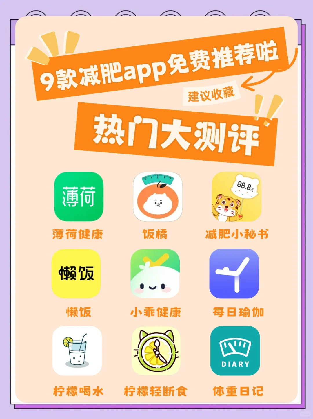 9款减肥APP测评，总有一款适合你