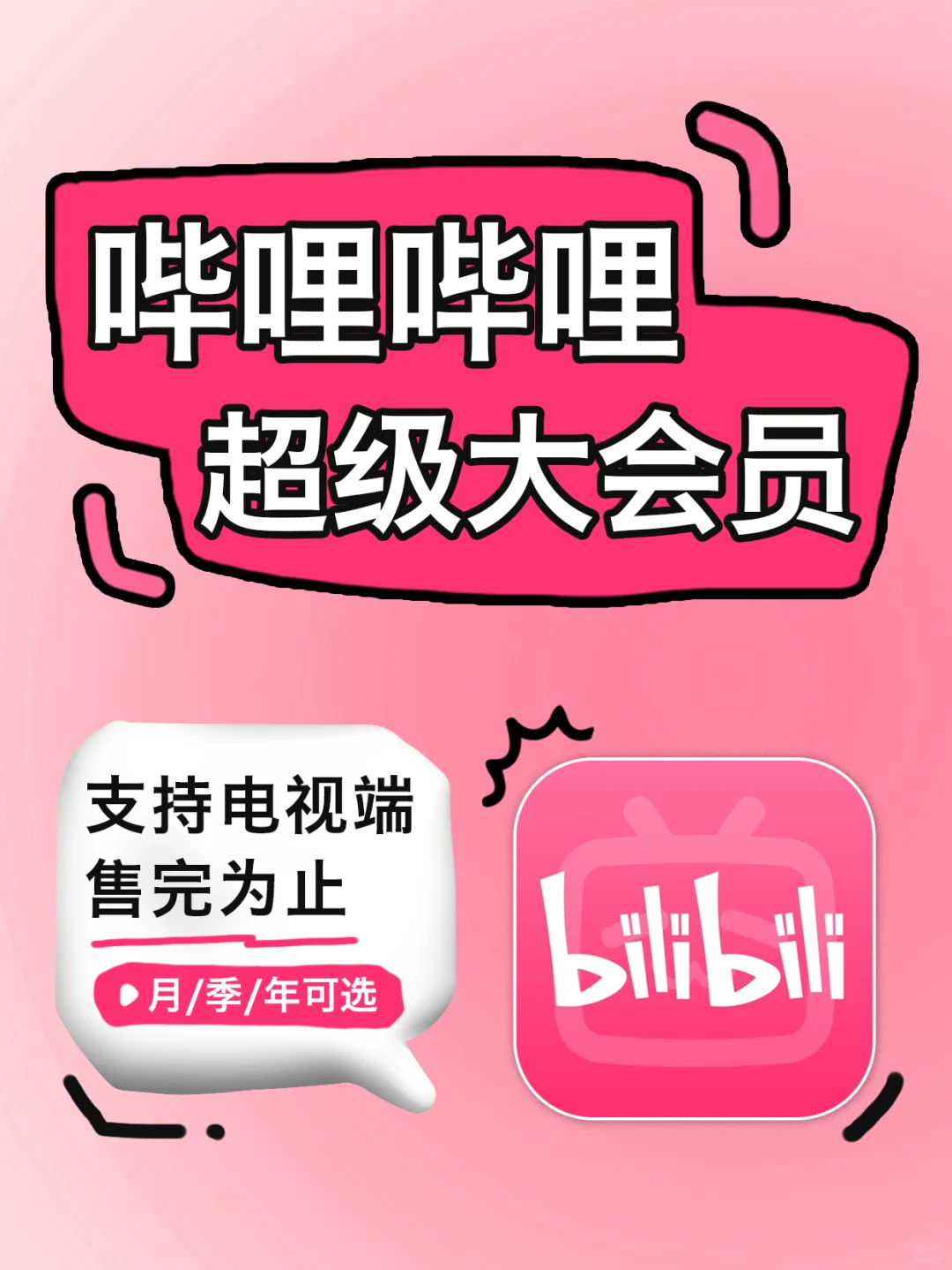 小破站还能这么便宜❓支持电视端哦