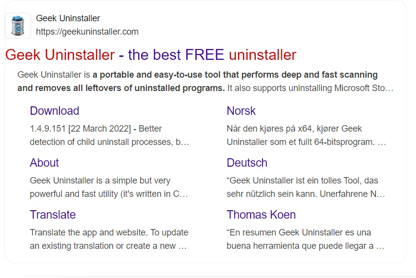 电脑卸载软件工具geek