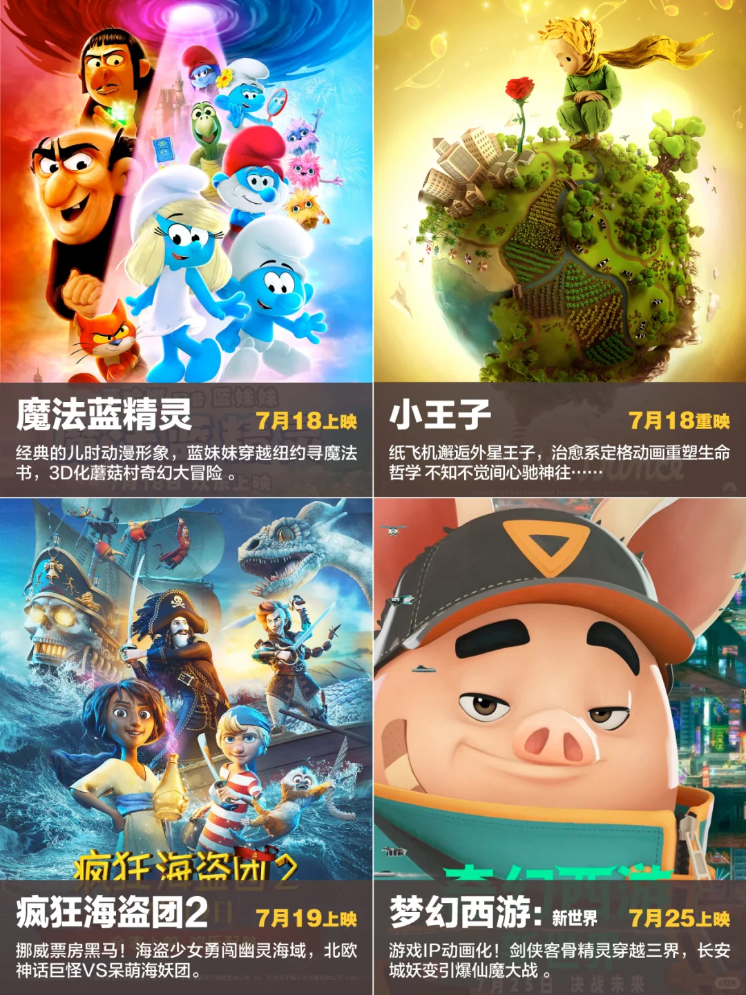 🎬 2025暑假热映的动画电影🔥不容错过