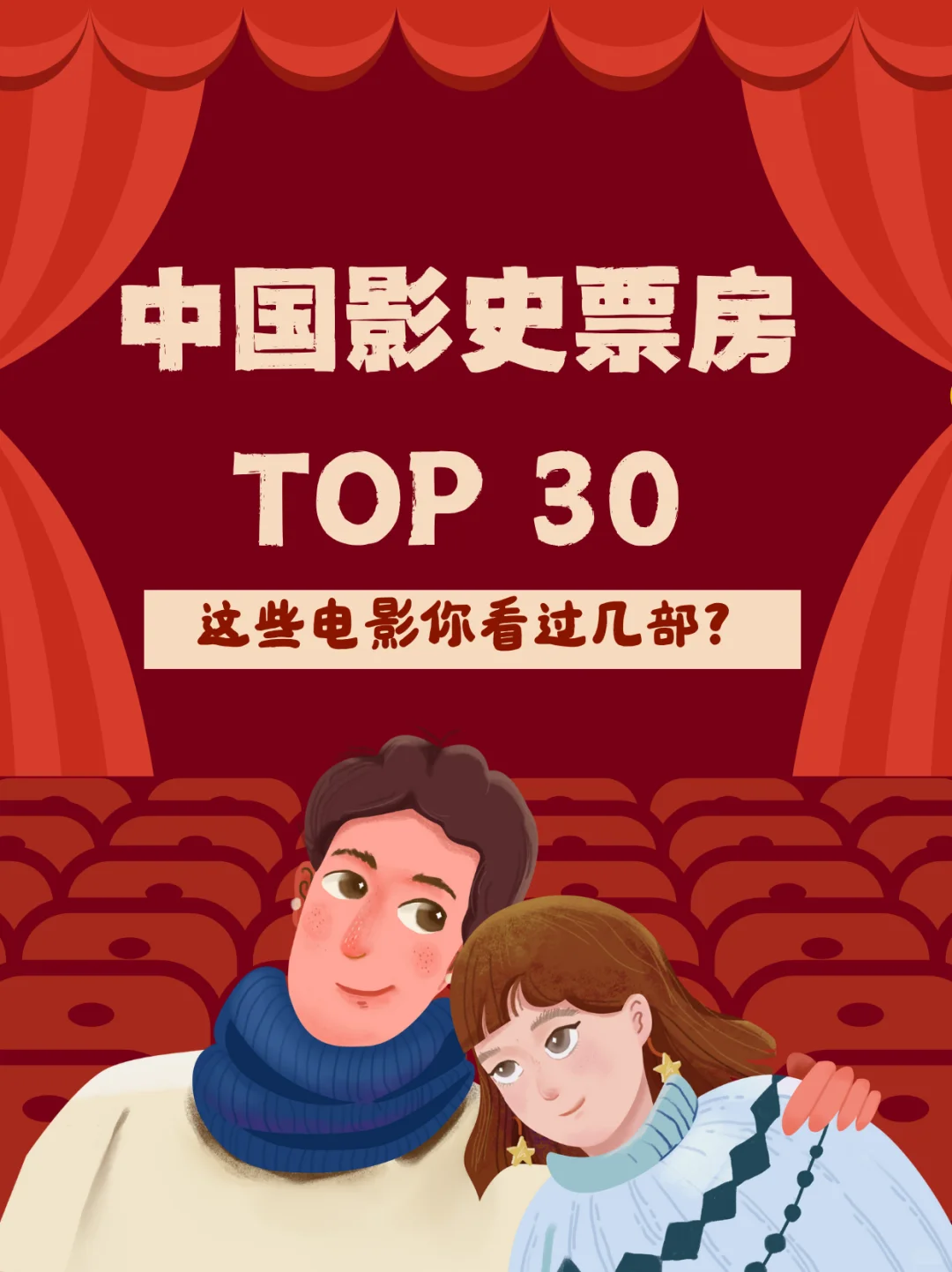 🎬中国最卖座的30部电影，亿万人的光影记忆