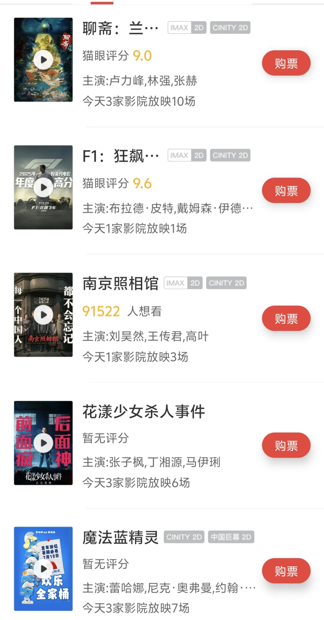 周末想去看电影！推荐哪部？