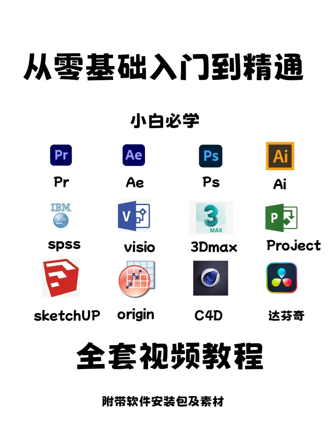 ✨ 设计师&剪辑师必备!超全软件清单+教程