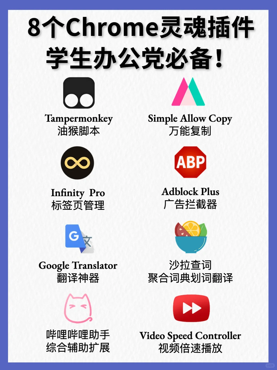 实用分享💯8个Chrome灵魂插件‼️