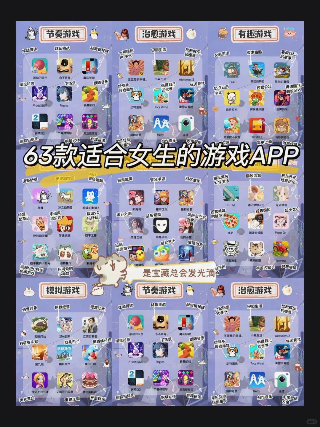 少女心爆棚！63款宝藏游戏拯救无聊少女👧