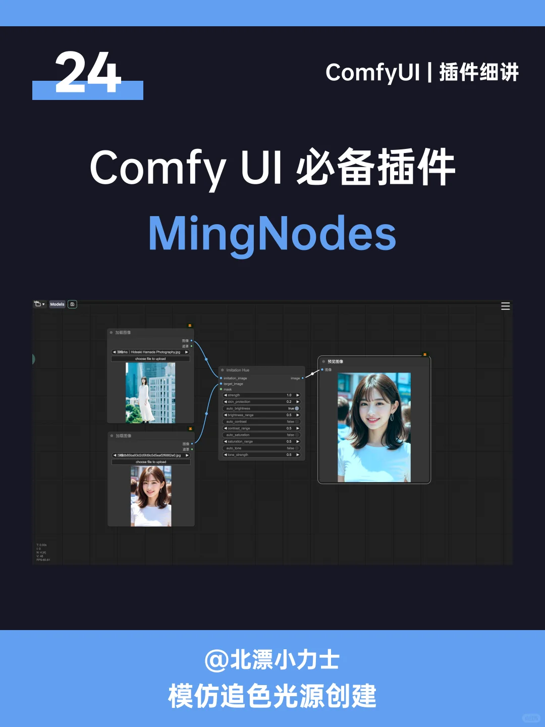 ComfyUI必备插件24：MingNodes仿色~