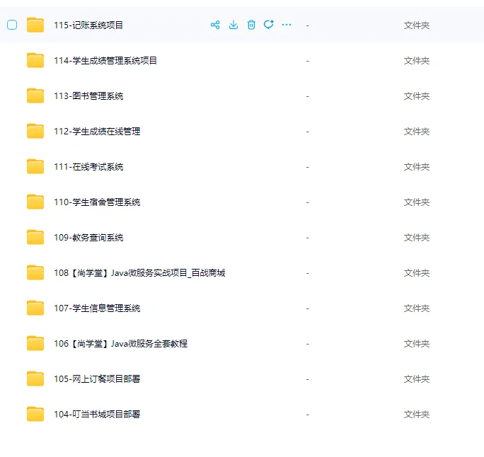 java小白速看55个练手项目附源码+部署视频