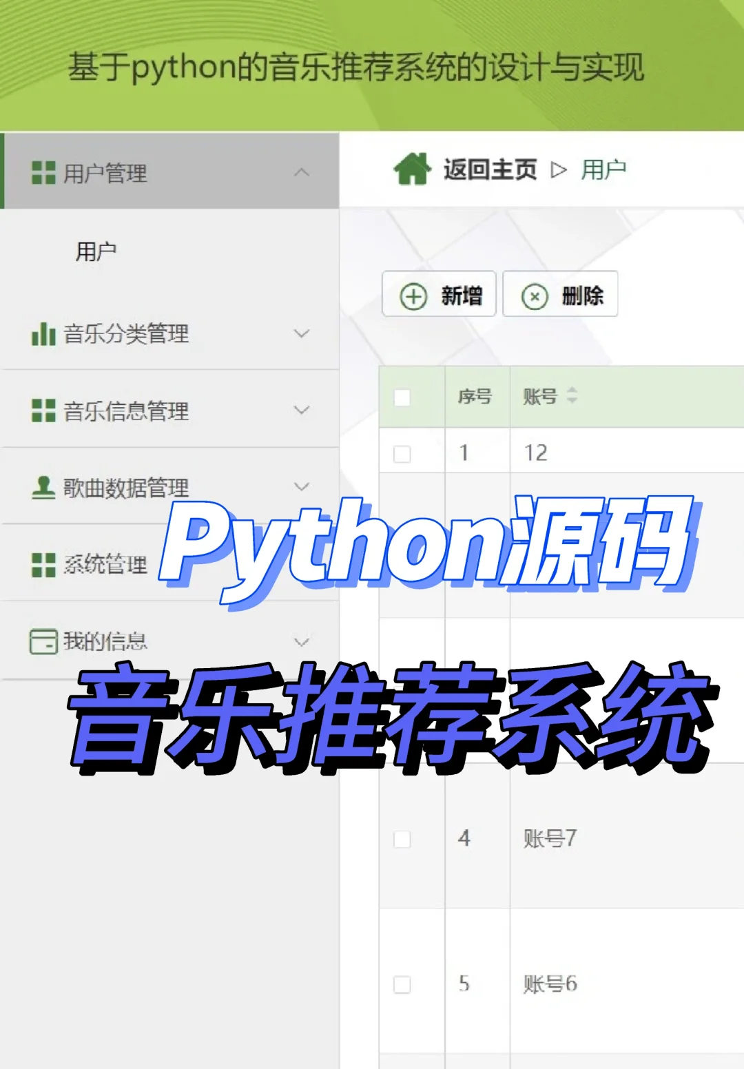 Python源码：音乐推荐系统
