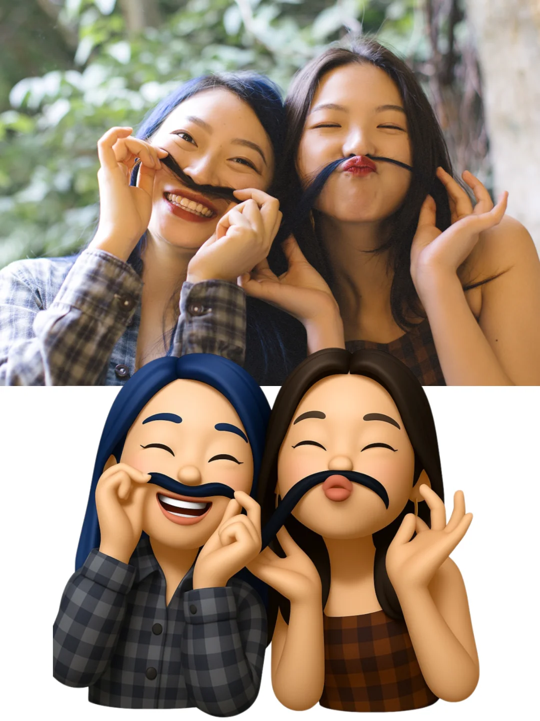 都把合照做成 emoji👭巨可爱‼️来抄最新指令