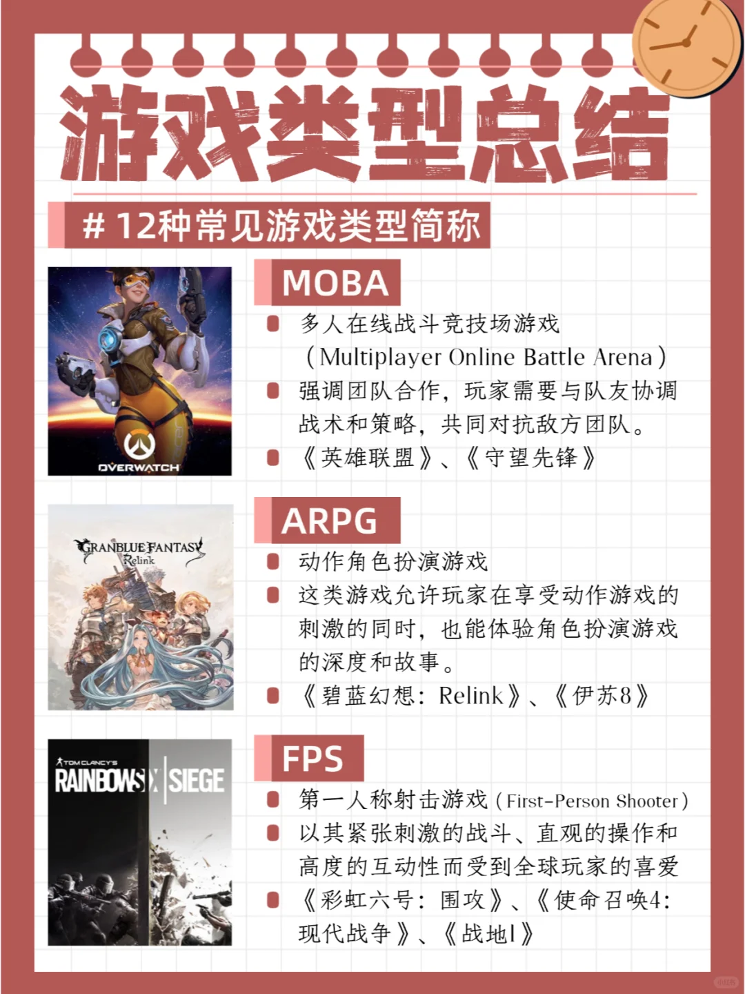 常见12种游戏类型简称，你还不知道？