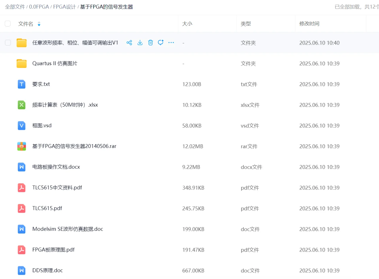 FPGA项目实例合集I 完整源码