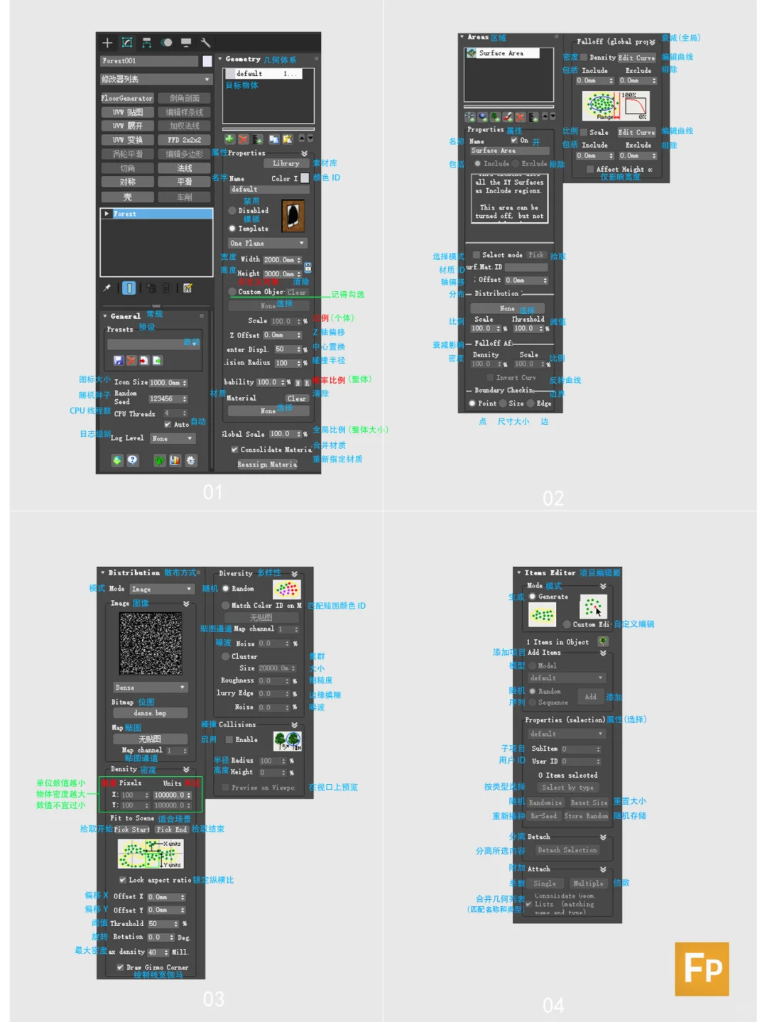 Forest Pack | 森林插件 按键详细汉化