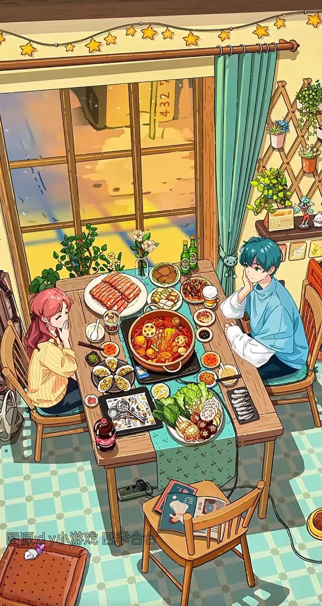 求四季合合代餐！要画风可爱操作简单的