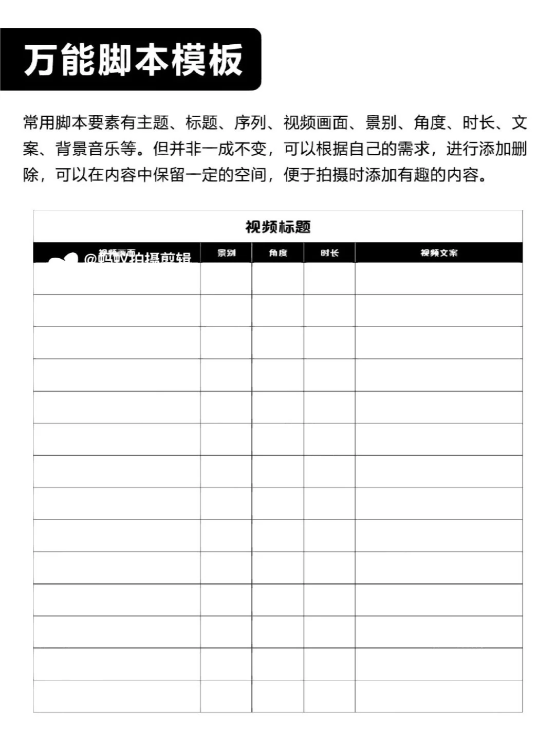 谁不会写脚本啊❓｜新手3天速成导演思维