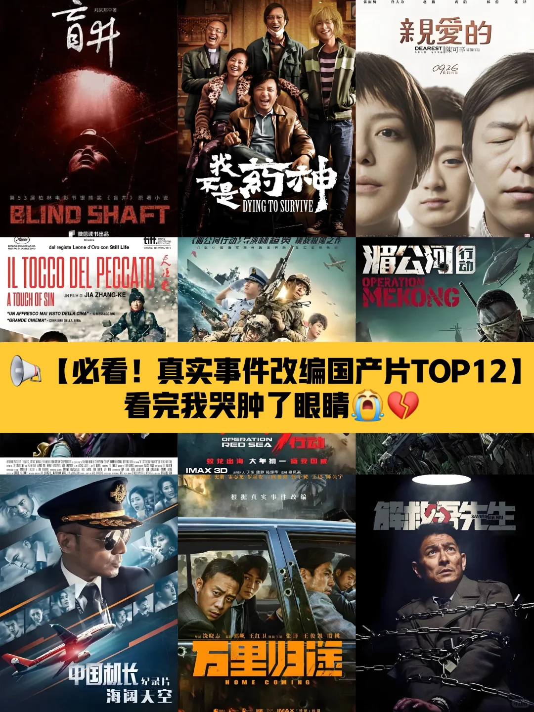 必看❗️真实事件改编国产片 TOP12👏