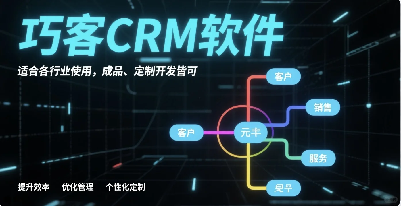 巧客CRM软件，适合各行业使用，成品、定制开发
