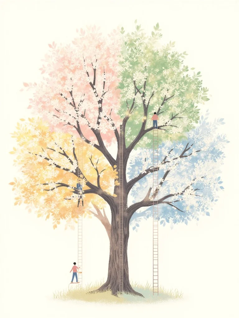 Ai 绘图：一棵树的四季