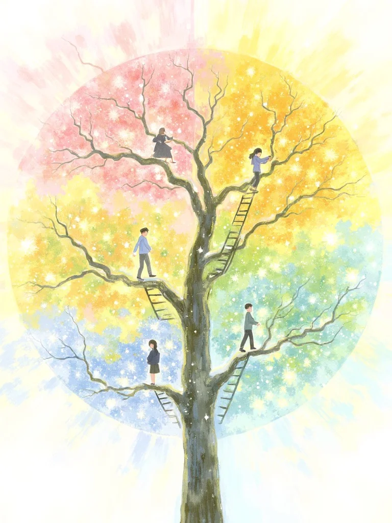 Ai 绘图：一棵树的四季