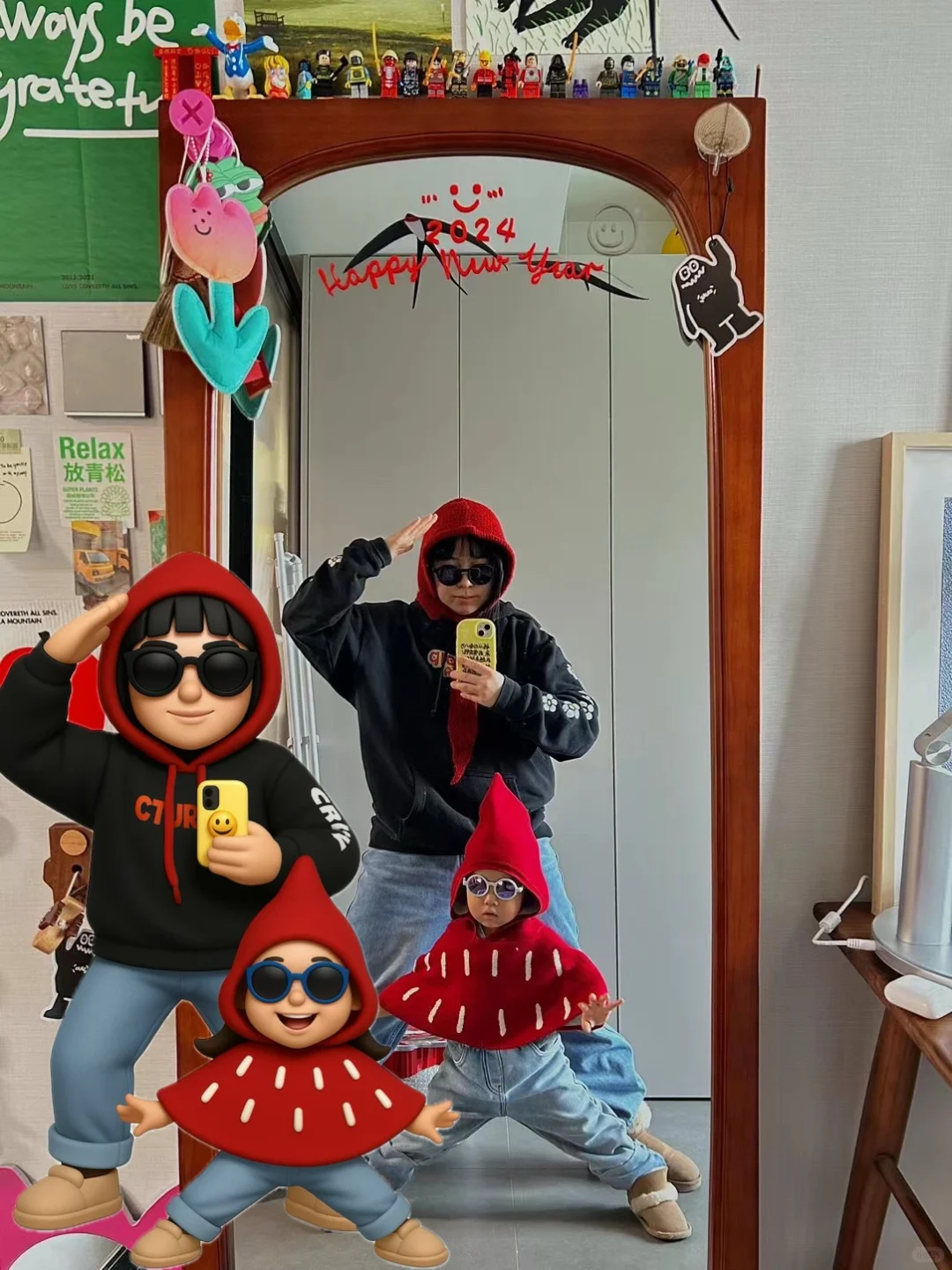 可爱到家，emoji全家福！玩了一天一宿！