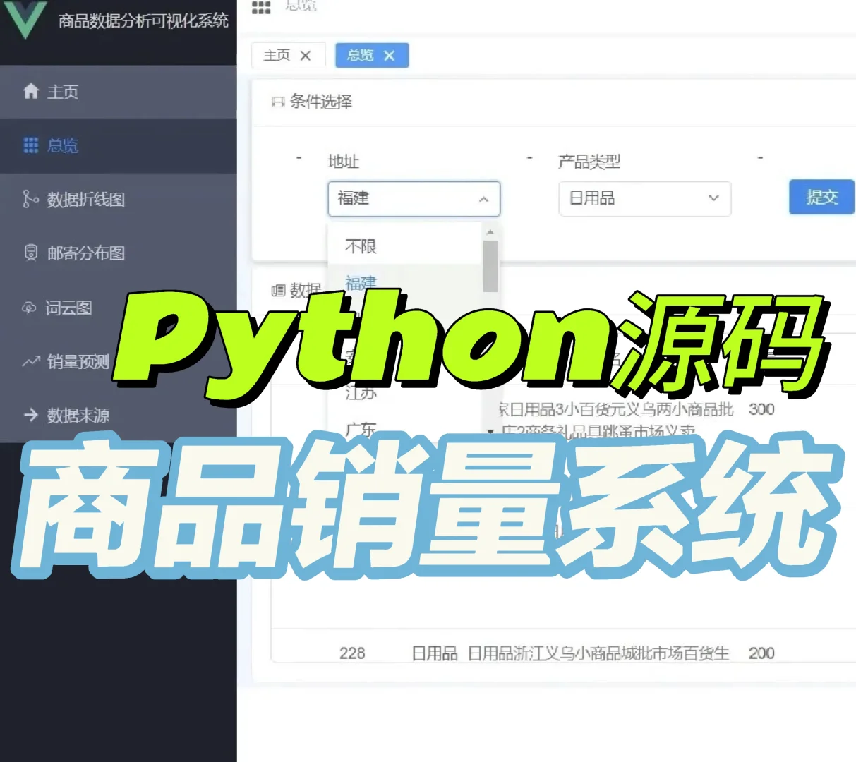 Python源码：商品销量系统