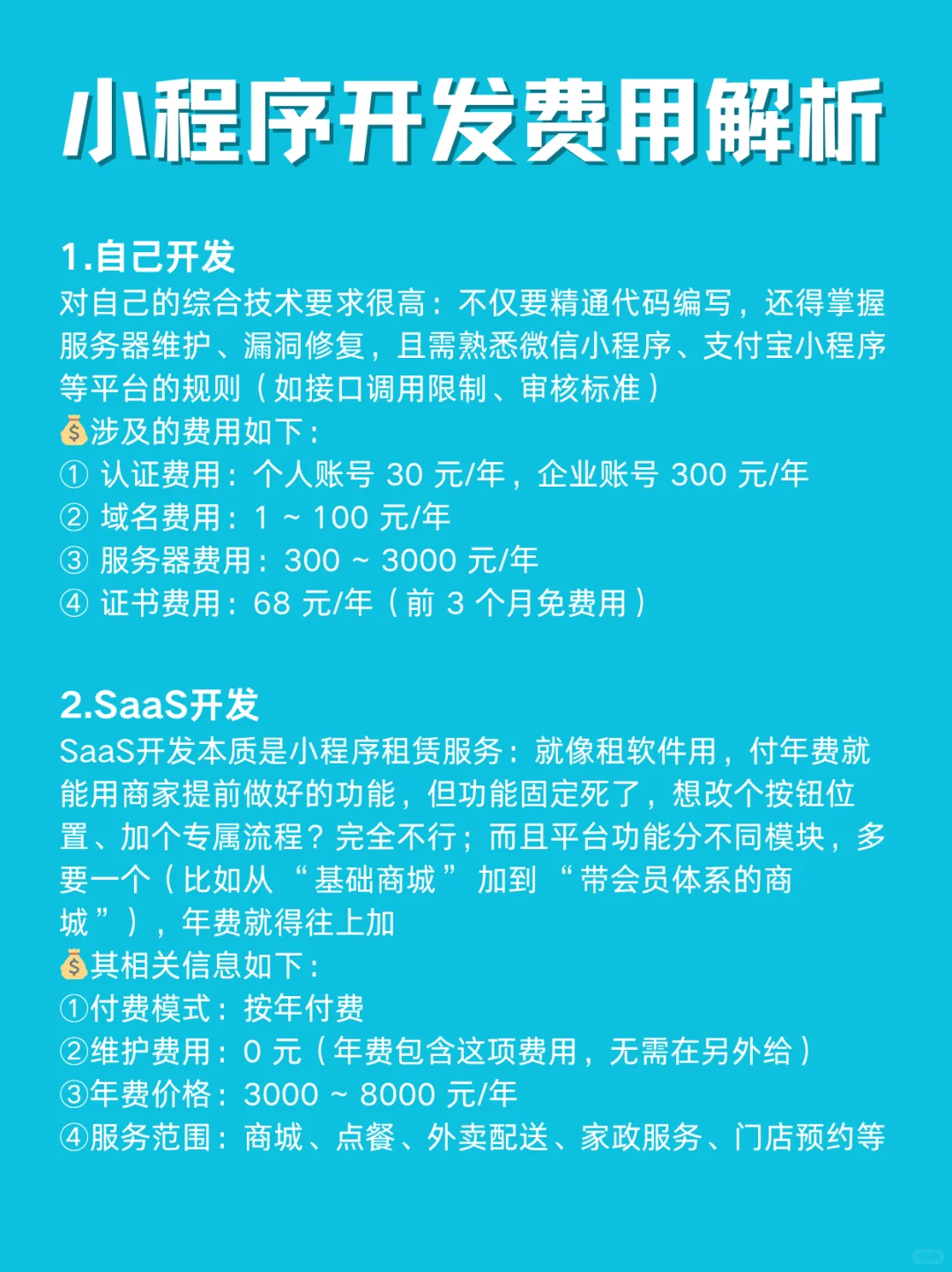 2025小程序开发多少钱？小程序开发费用解析