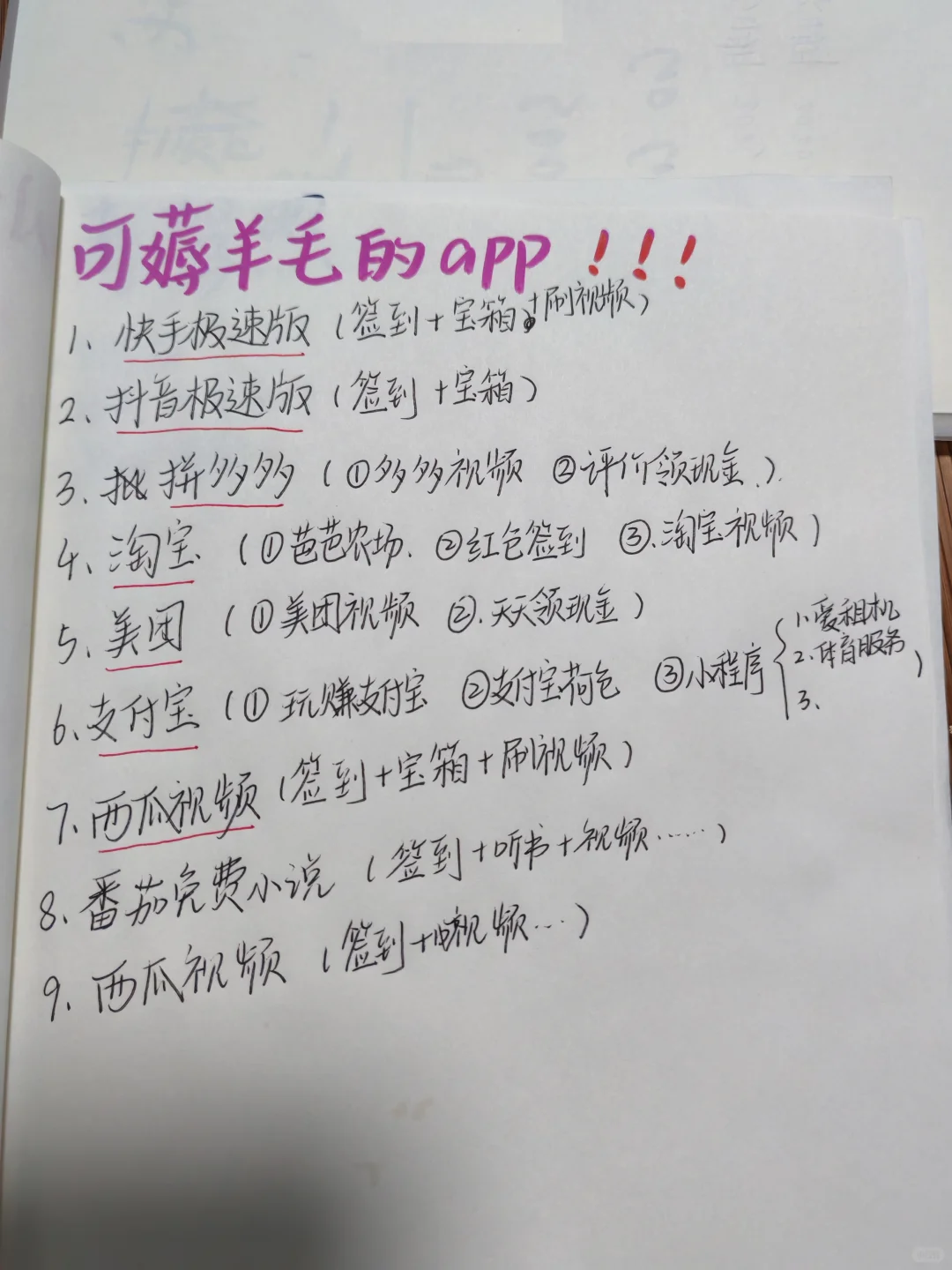 还有啥补充的薅羊毛APP吗？求推荐呀！