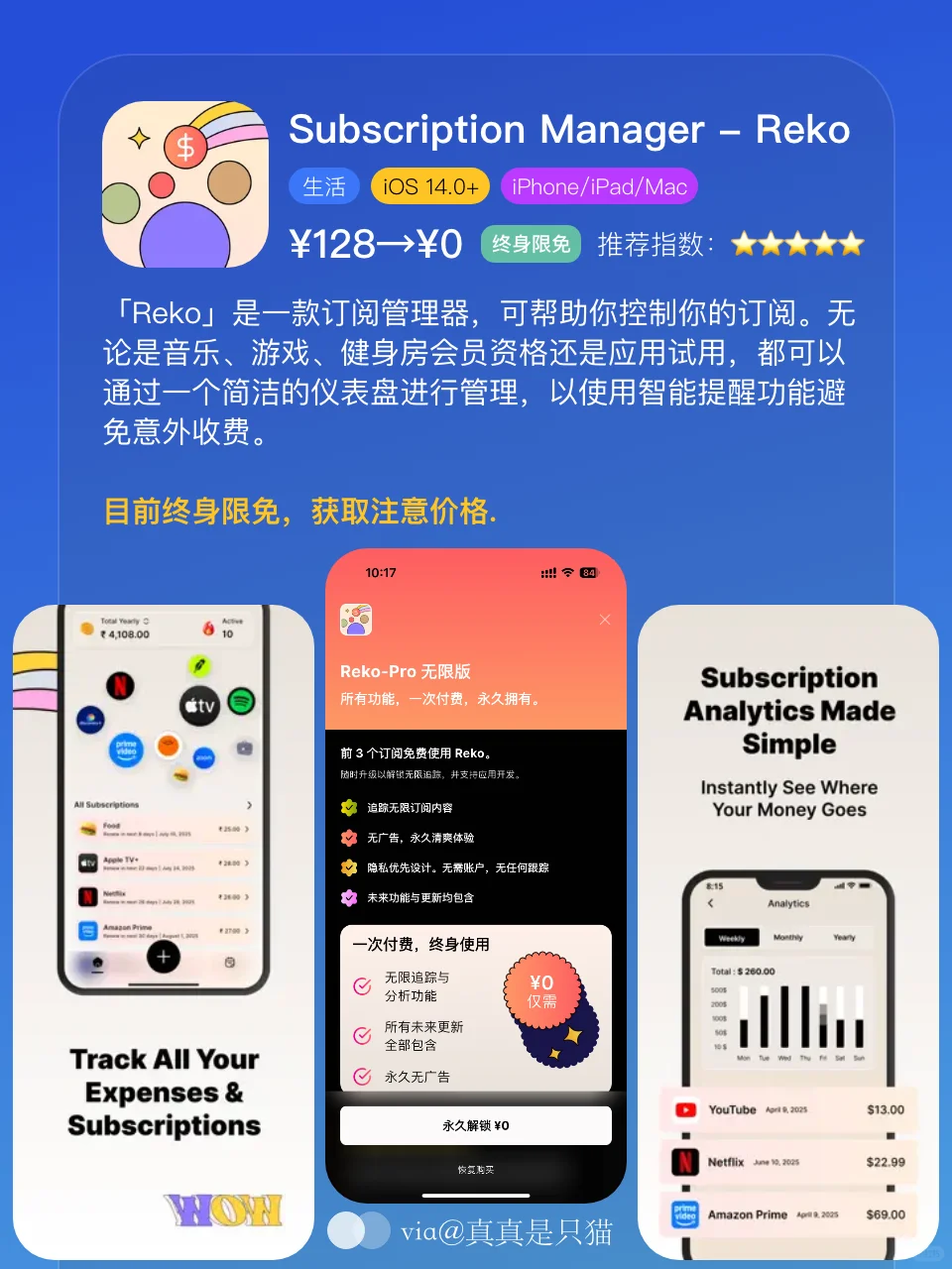 App Store今日限免｜¥1147→¥0｜白嫖！