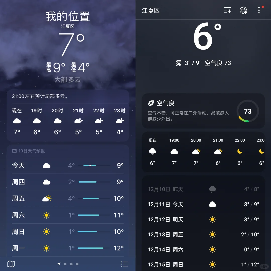 苹果和安卓的天气哪个更准确啊😭