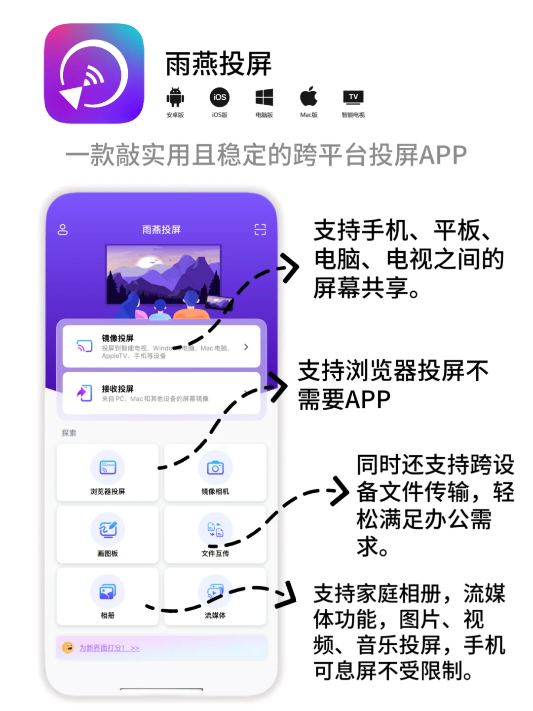🔥投屏自由？原来投屏还可以这么简单✨
