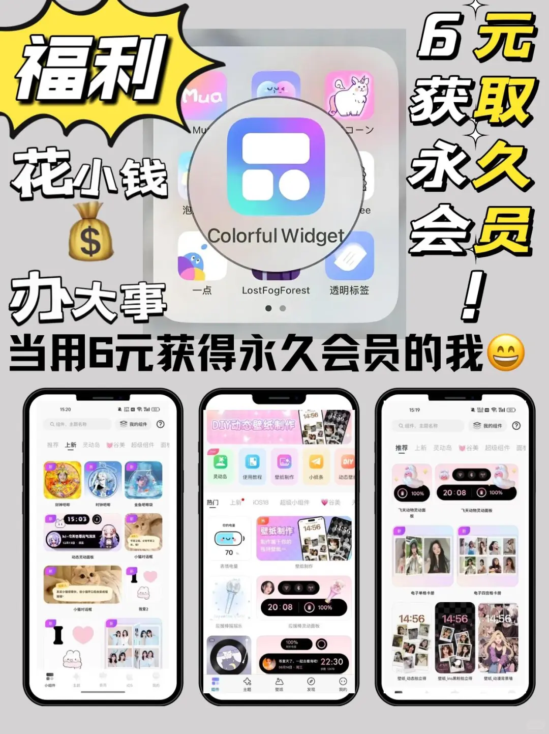 colorful widget限时免费！告别订阅费🔥