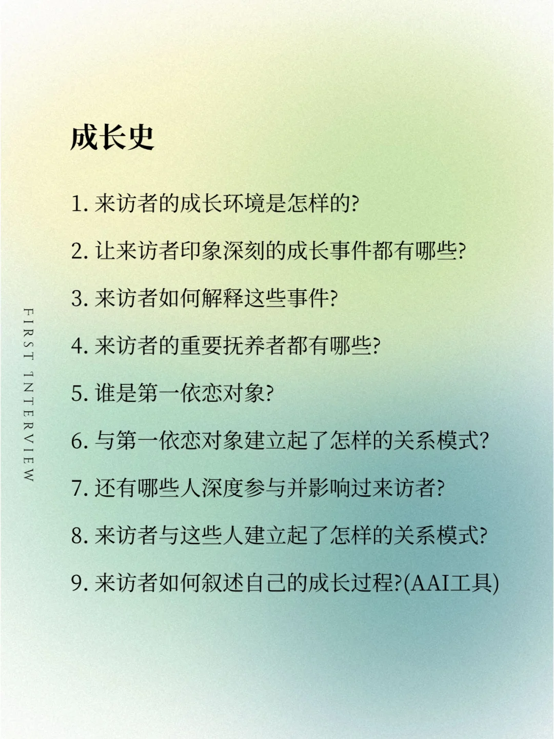 首次访谈不知道该了解什么？看这一篇就足够