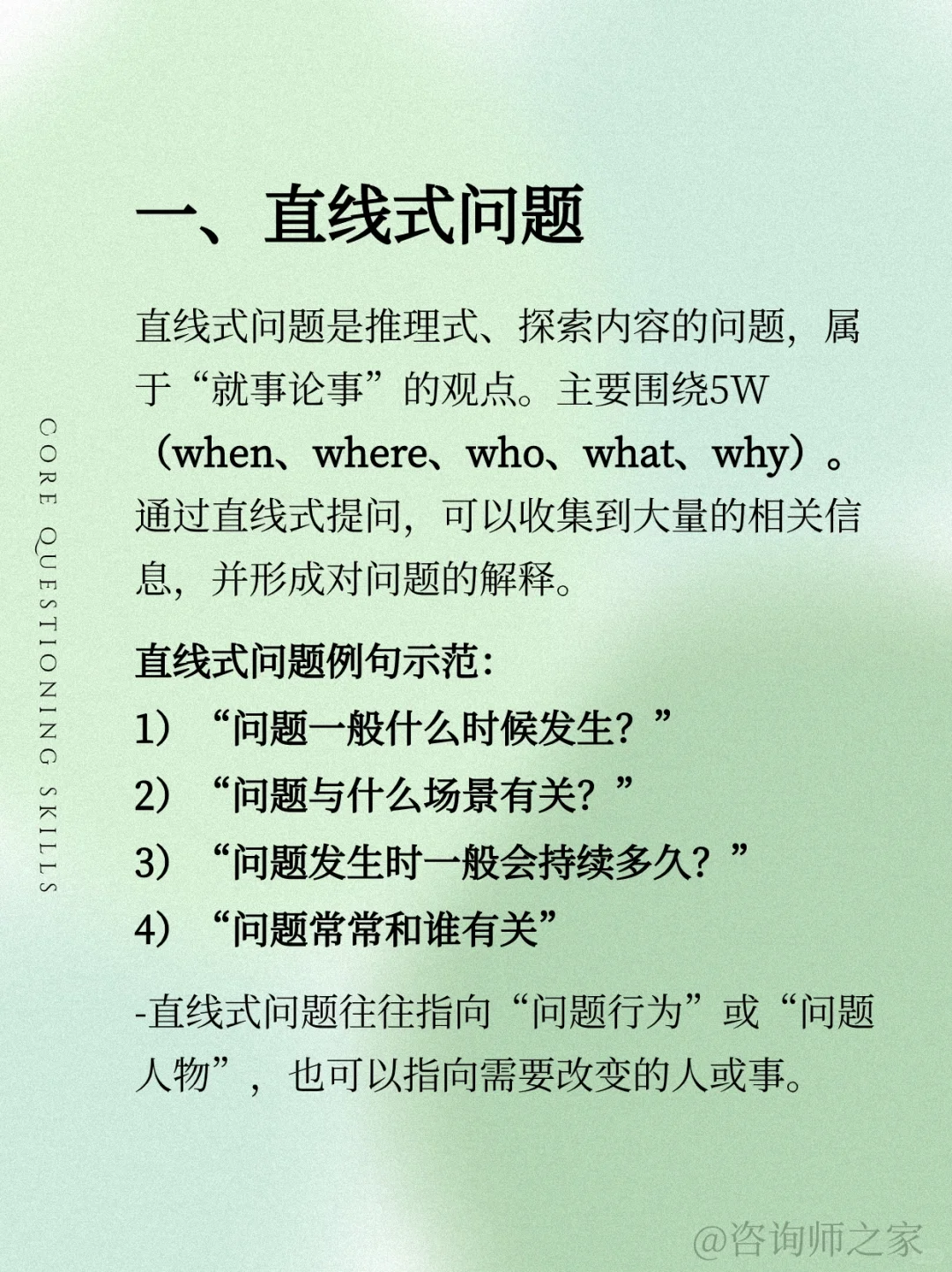 咨询师进阶法宝！解锁4种咨询核心提问技巧