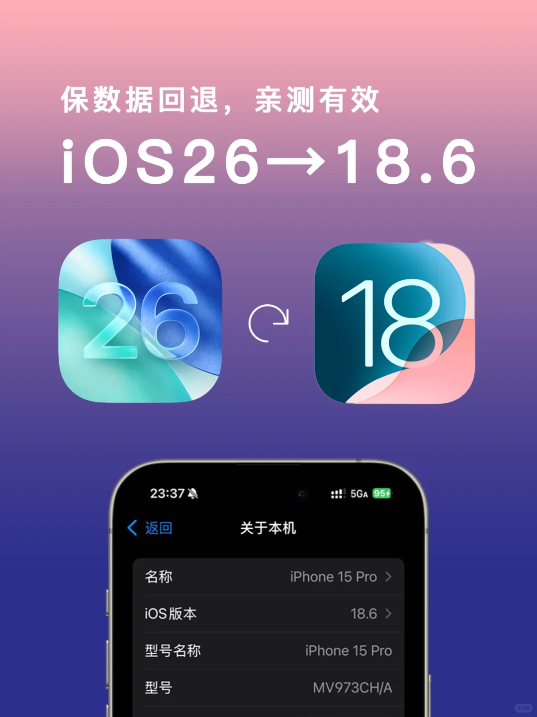 📱iOS26.0公测版保资料无痛降级18.6