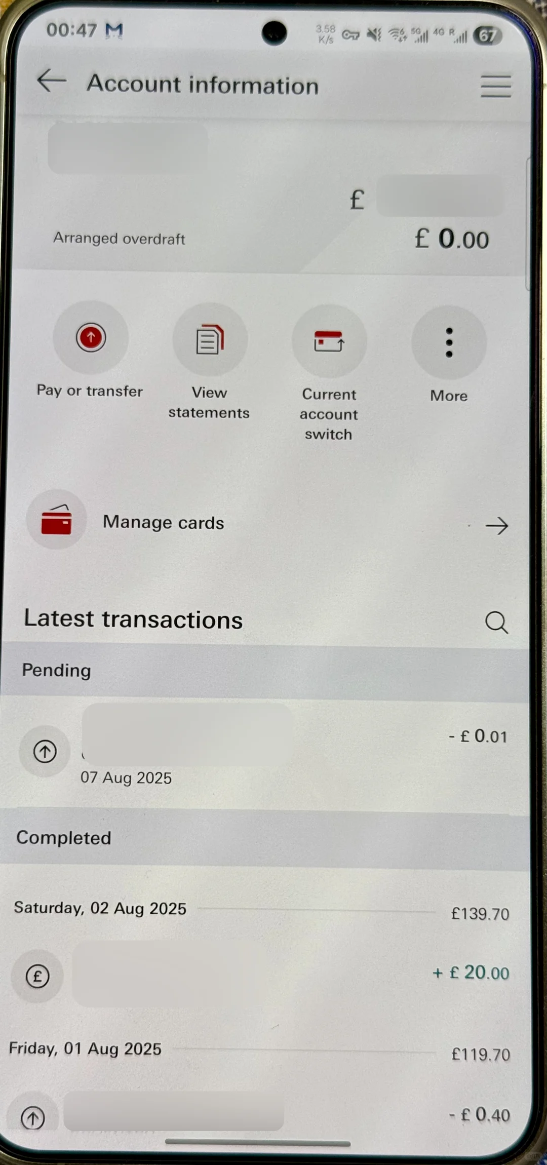 新版HSBC UK的iOS app 是不是有bug🤨