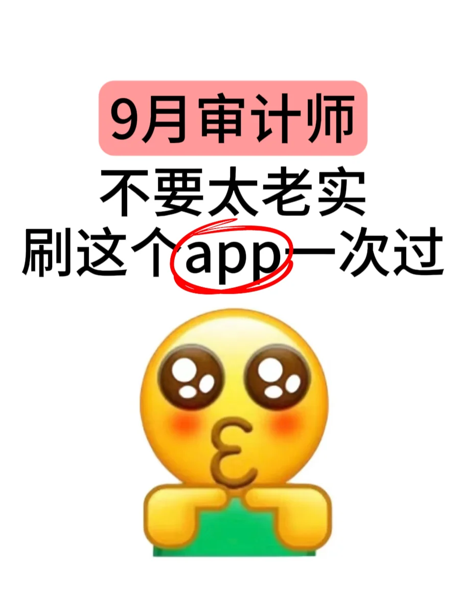 发现一个中级审计师巨好磕的app✅