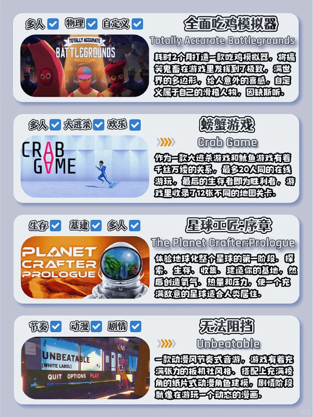 36款低配且免费的steam游戏来了❗❗