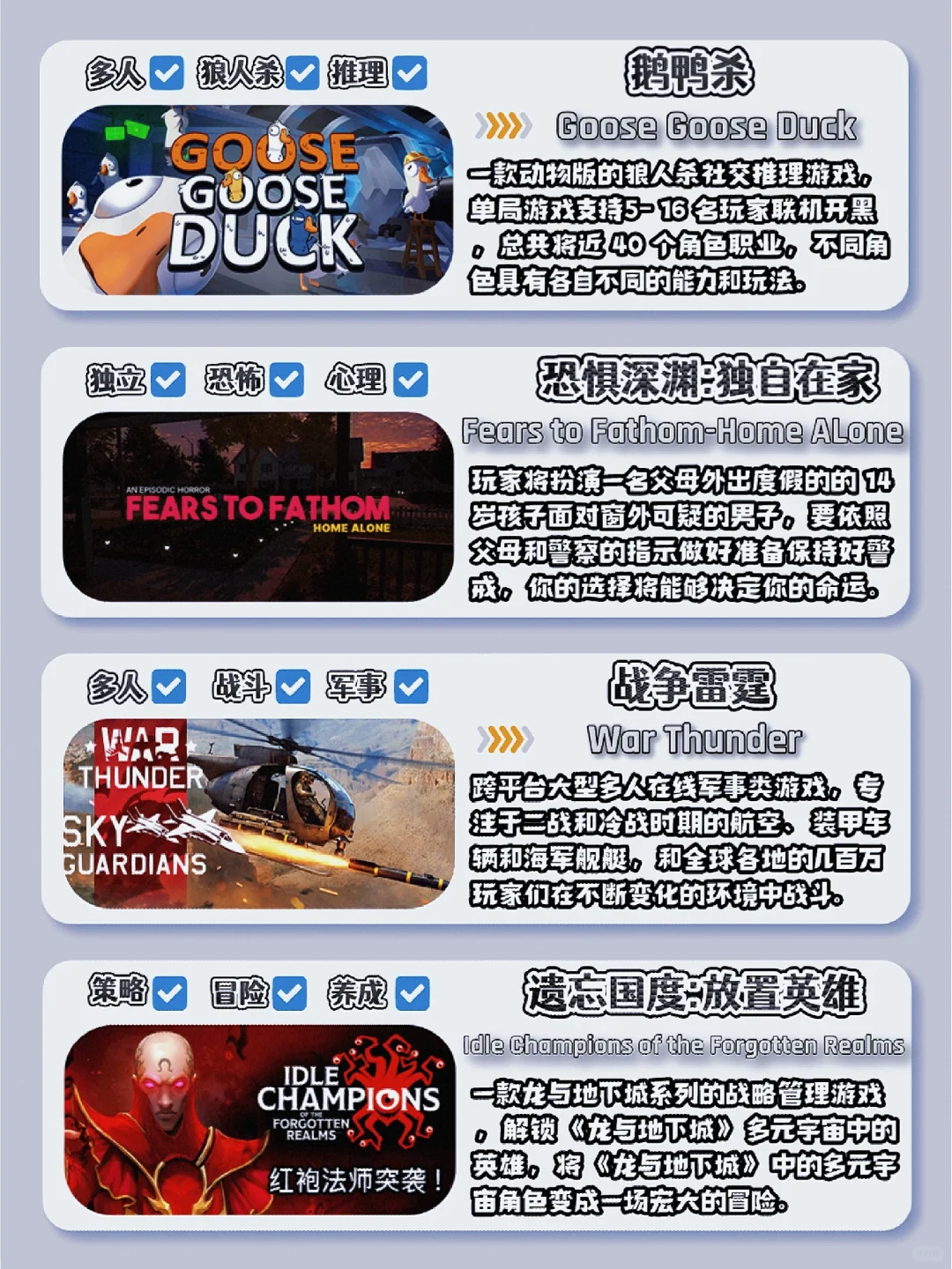 36款低配且免费的steam游戏来了❗❗